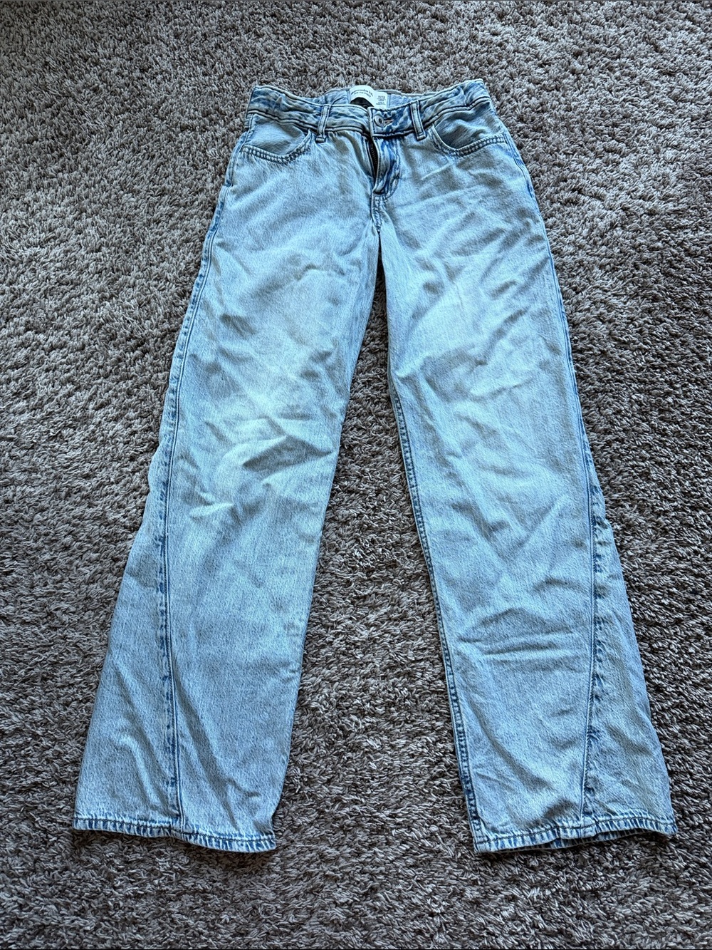 Abercrombie kids Light Blue low rise baggy Jeans